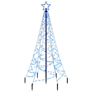 Albero di Natale con Puntale Blu 200 LED 180 cm 343569