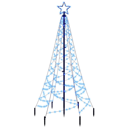 Albero di Natale con Puntale Blu 200 LED 180 cm 343569