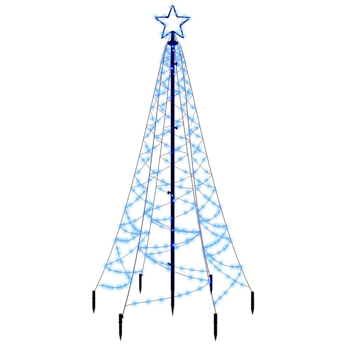 Albero di Natale con Puntale Blu 200 LED 180 cm 343569