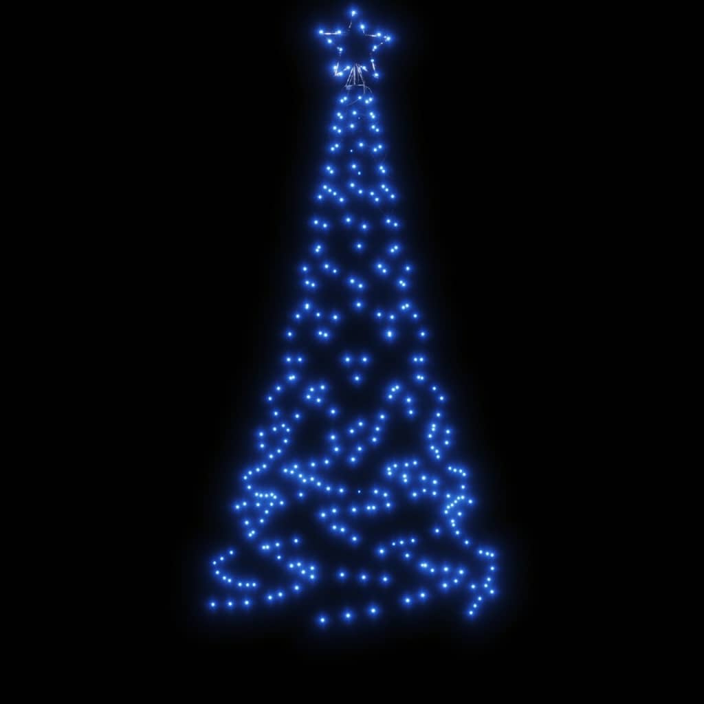 Albero di Natale con Puntale Blu 200 LED 180 cm 343569