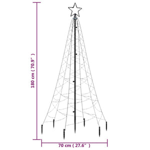 Albero di Natale con Puntale Blu 200 LED 180 cm 343569