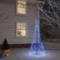 Albero di Natale con Puntale Blu 200 LED 180 cm 343569