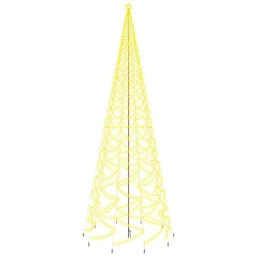 Albero di Natale con Puntale Bianco Caldo 3000 LED 800 cm 343578