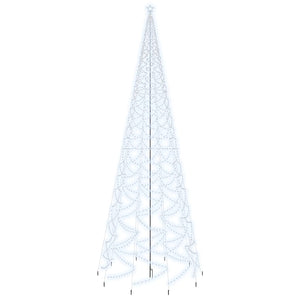 Albero di Natale con Puntale Bianco Freddo 3000 LED 800 cm 343579