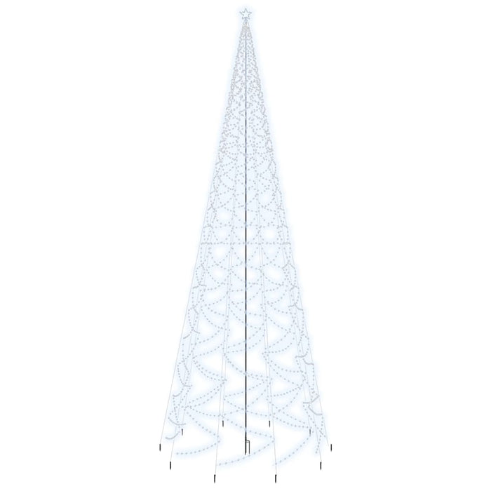 Albero di Natale con Puntale Bianco Freddo 3000 LED 800 cm 343579