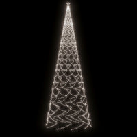 Albero di Natale con Puntale Bianco Freddo 3000 LED 800 cm 343579