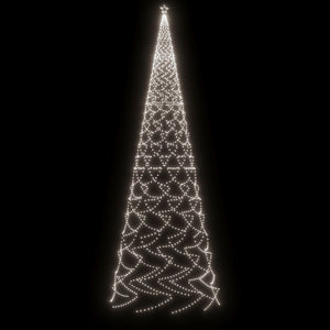 Albero di Natale con Puntale Bianco Freddo 3000 LED 800 cm 343579