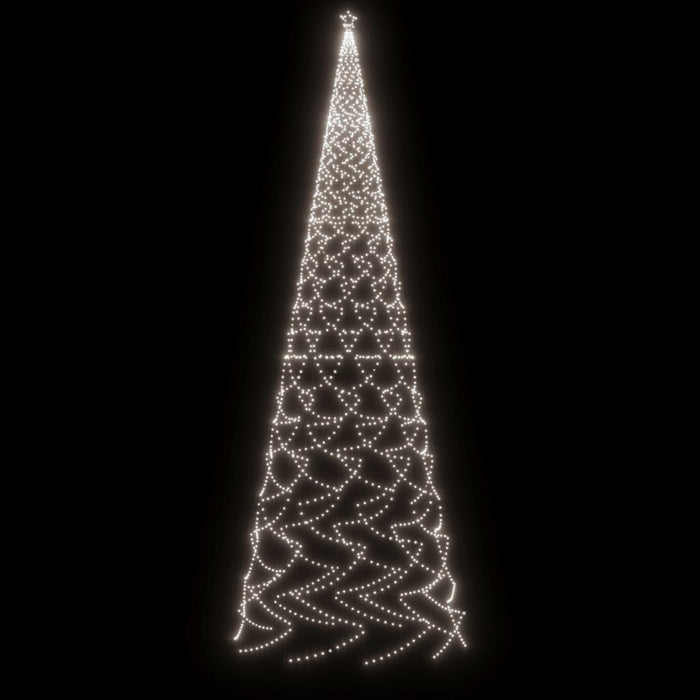Albero di Natale con Puntale Bianco Freddo 3000 LED 800 cm 343579
