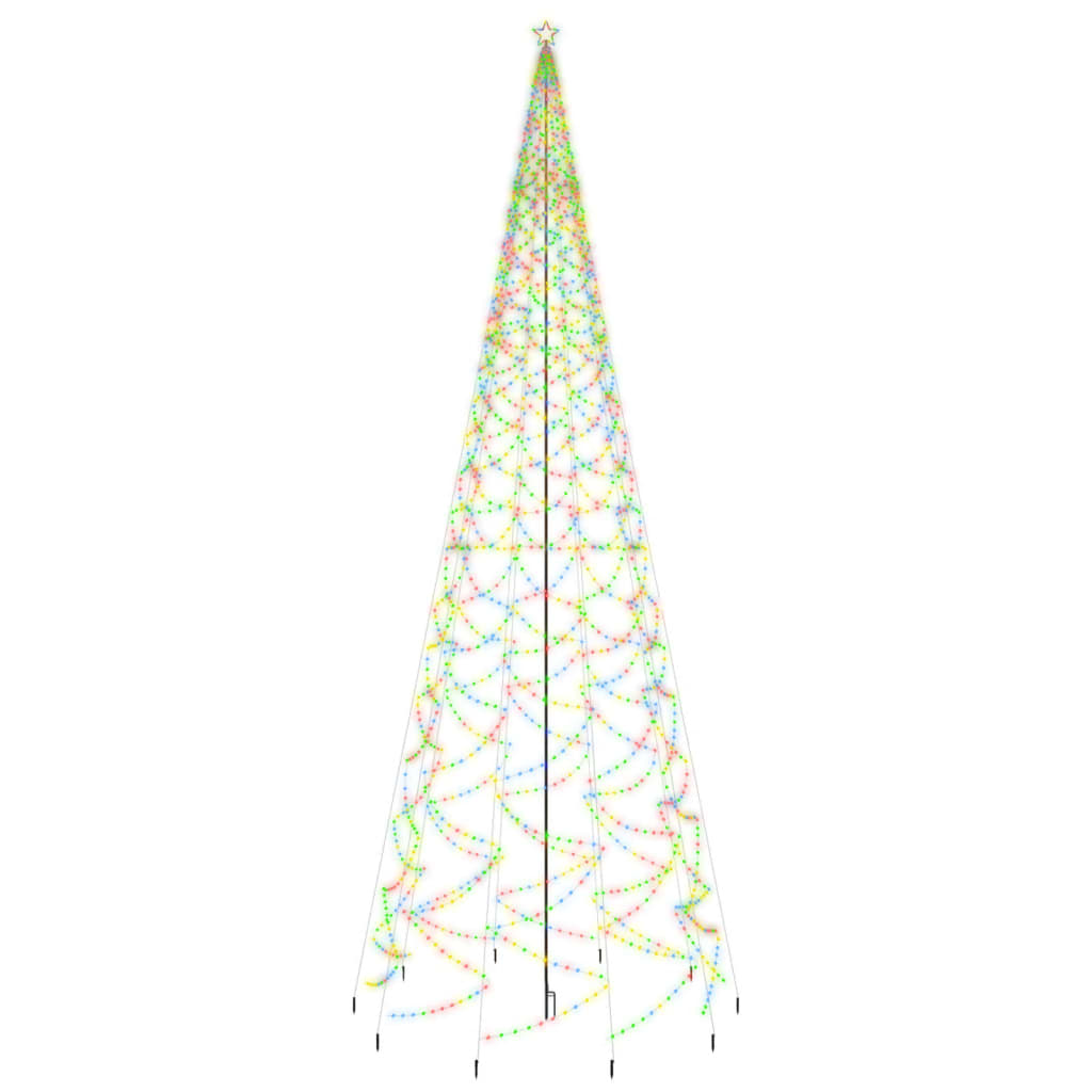 Albero di Natale con Puntale Colorato 3000 LED 800 cm 343580