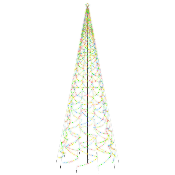 Albero di Natale con Puntale Colorato 3000 LED 800 cm 343580