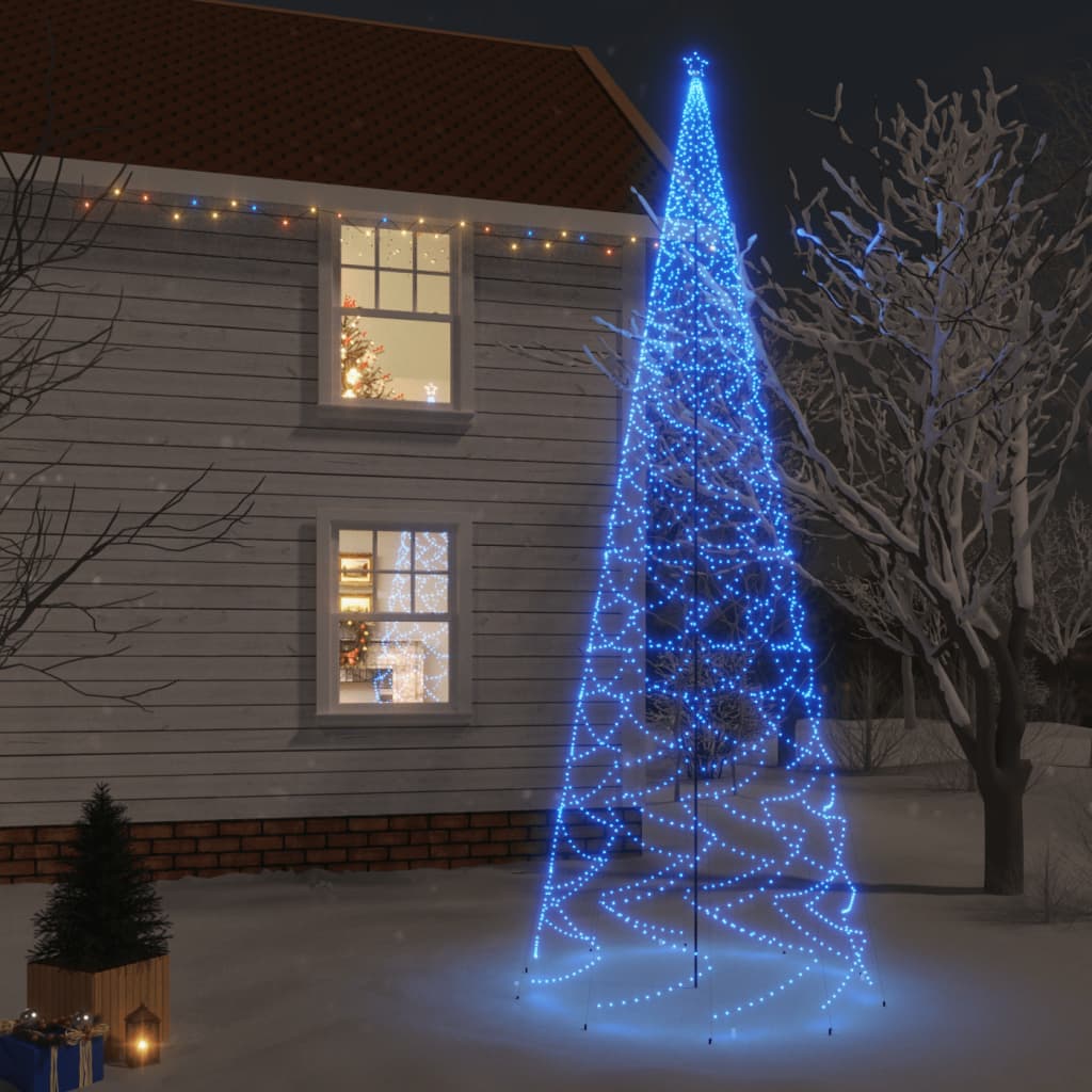 Albero di Natale con Puntale Blu 3000 LED 800 cm 343581