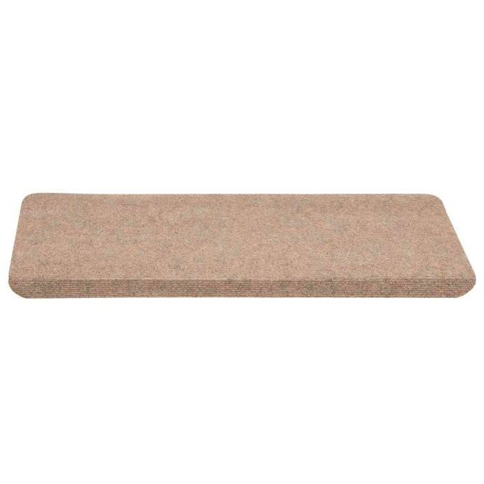 Tappetini Autoadesivi per Scale 15 pz 65x24,5x3,5 cm Beige 343476