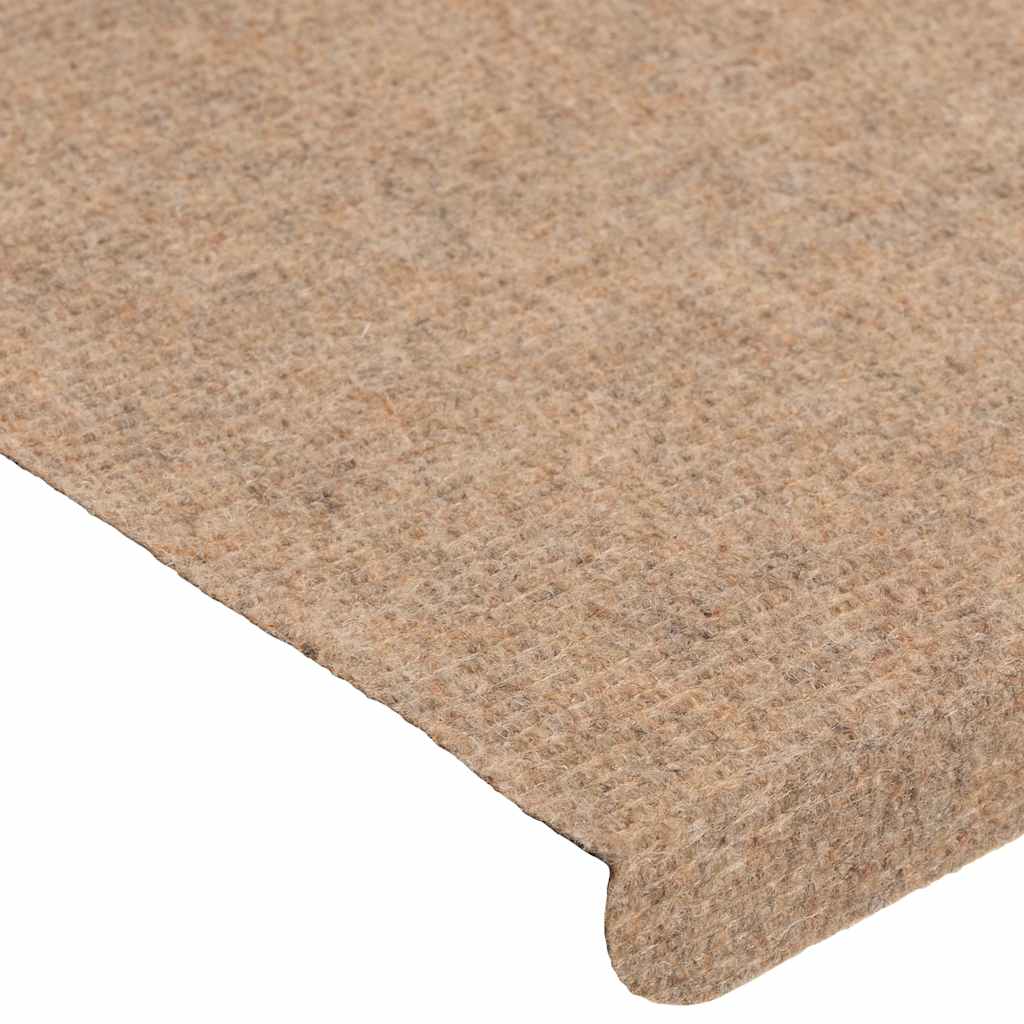 Tappetini Autoadesivi per Scale 15 pz 65x24,5x3,5 cm Beige 343476