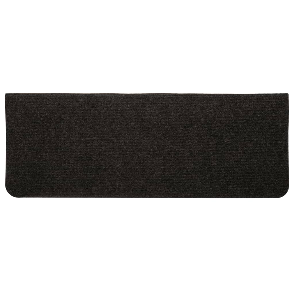 Tappetini Autoadesivi per Scale 15 pz 65x24,5x3,5 cm Nero 343478