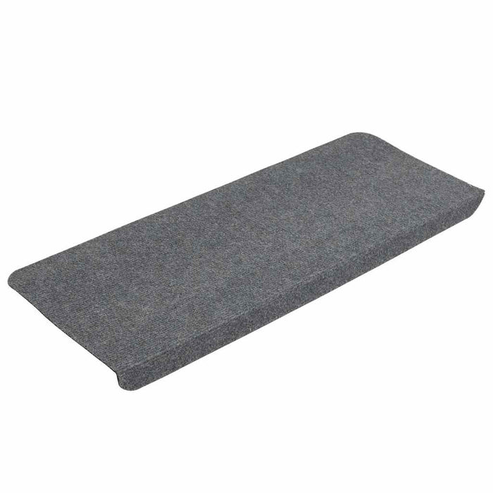 Tappetini Autoadesivi per Scale 15 pz 65x24,5x3,5 cm Grigio 343479