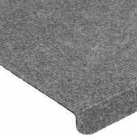 Tappetini Autoadesivi per Scale 15 pz 65x24,5x3,5 cm Grigio 343479