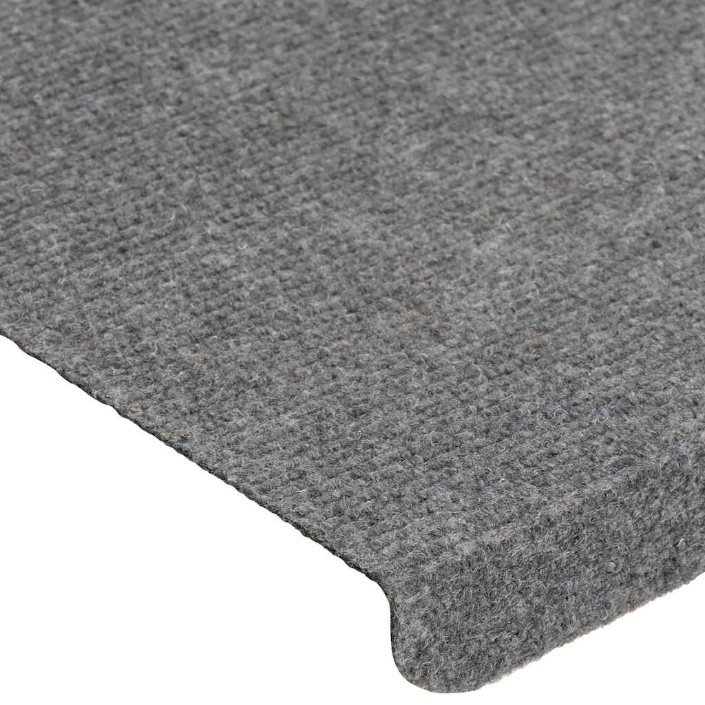 Tappetini Autoadesivi per Scale 15 pz 65x24,5x3,5 cm Grigio 343479