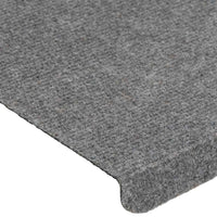 Tappetini Autoadesivi per Scale 15 pz 65x24,5x3,5 cm Grigio 343479