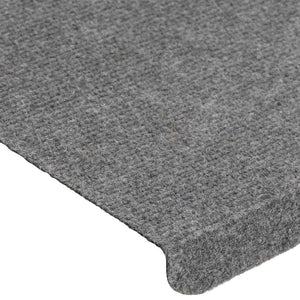 Tappetini Autoadesivi per Scale 15 pz 65x24,5x3,5 cm Grigio 343479
