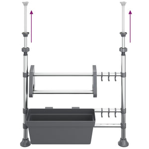 Organizer da Cucina-Scaffale per Cucina Regolabile in Alluminio