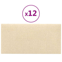 Pannelli Murali 12 pz Crema 30x15 cm Tessuto 0,54 m² 343760