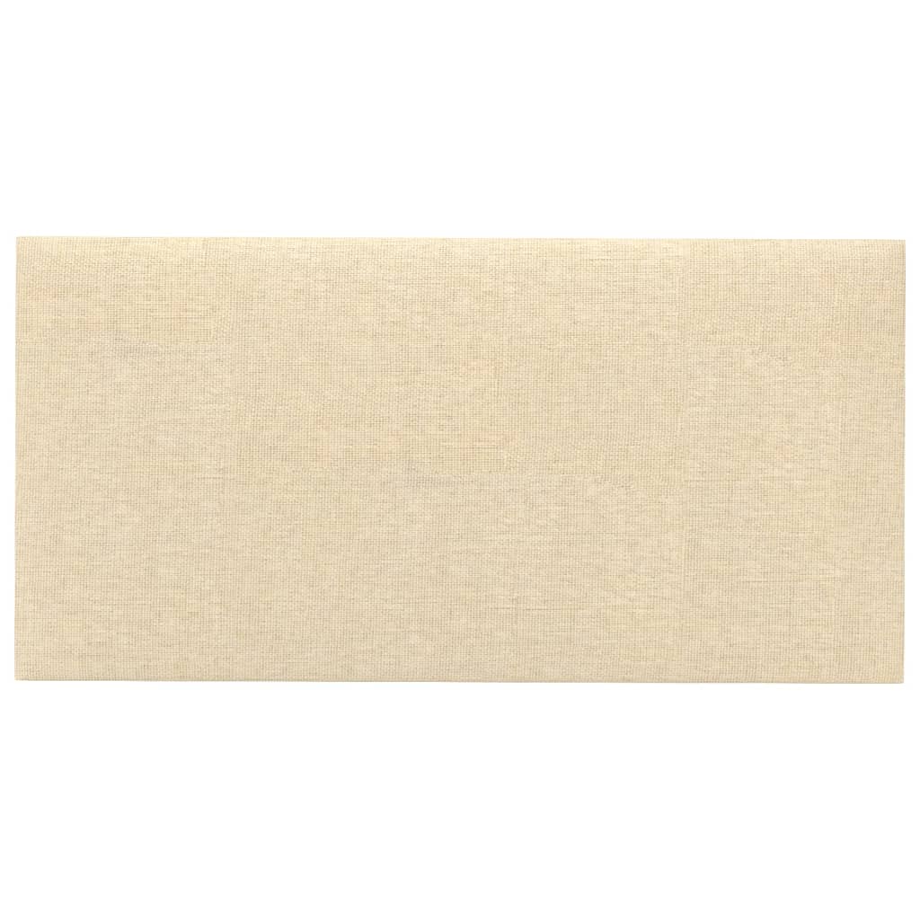 Pannelli Murali 12 pz Crema 30x15 cm Tessuto 0,54 m² 343760