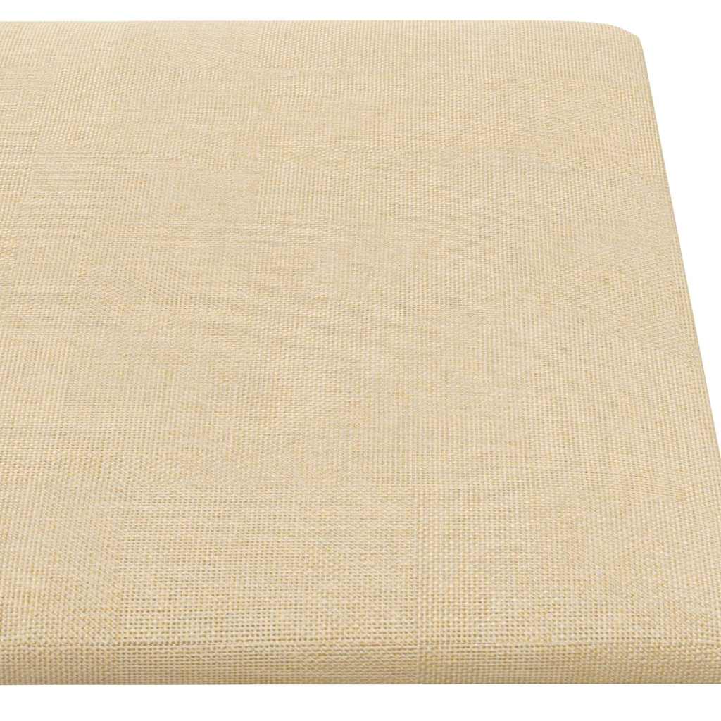 Pannelli Murali 12 pz Crema 30x15 cm Tessuto 0,54 m² 343760