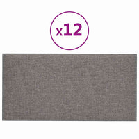 Pannelli Murali 12 pz Grigio Chiaro 30x15 cm Tessuto 0,54 mÂ² cod mxl 18916