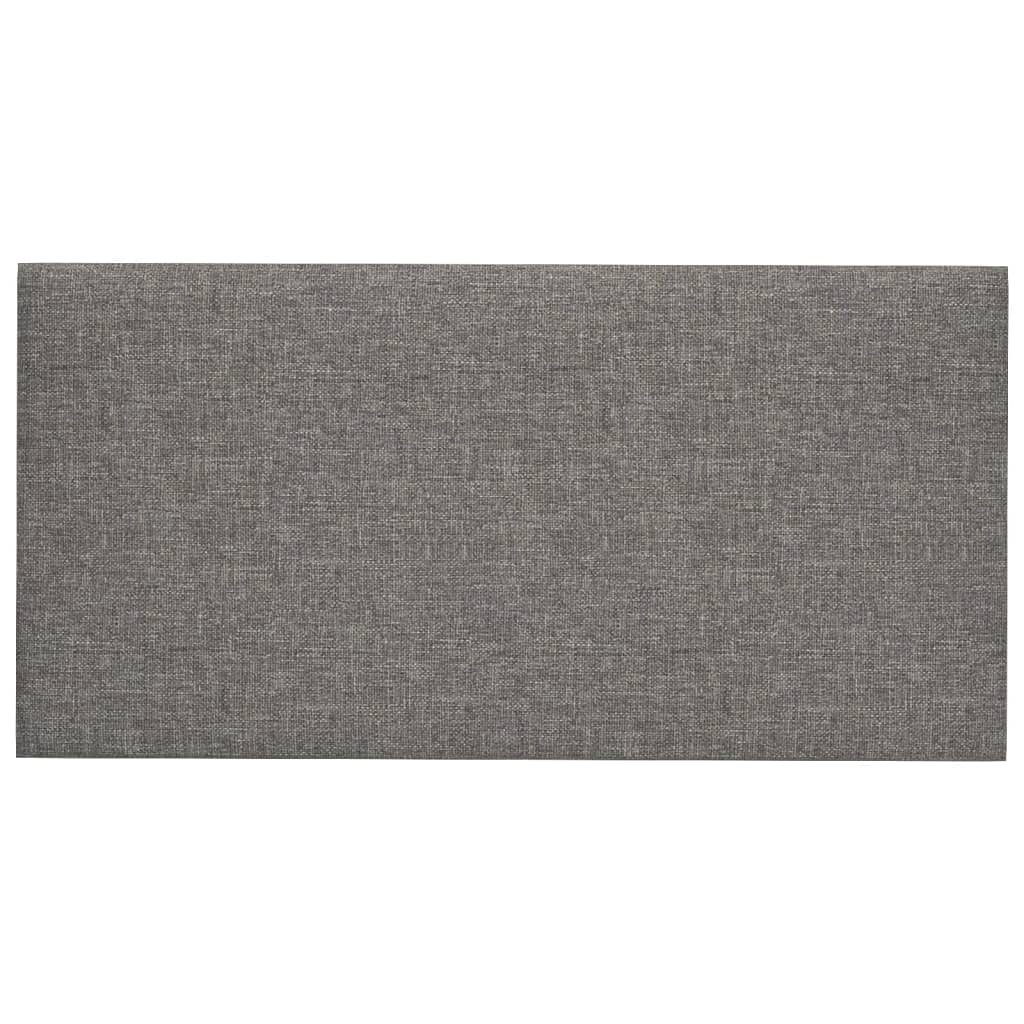 Pannelli Murali 12 pz Grigio Chiaro 30x15 cm Tessuto 0,54 m² 343761