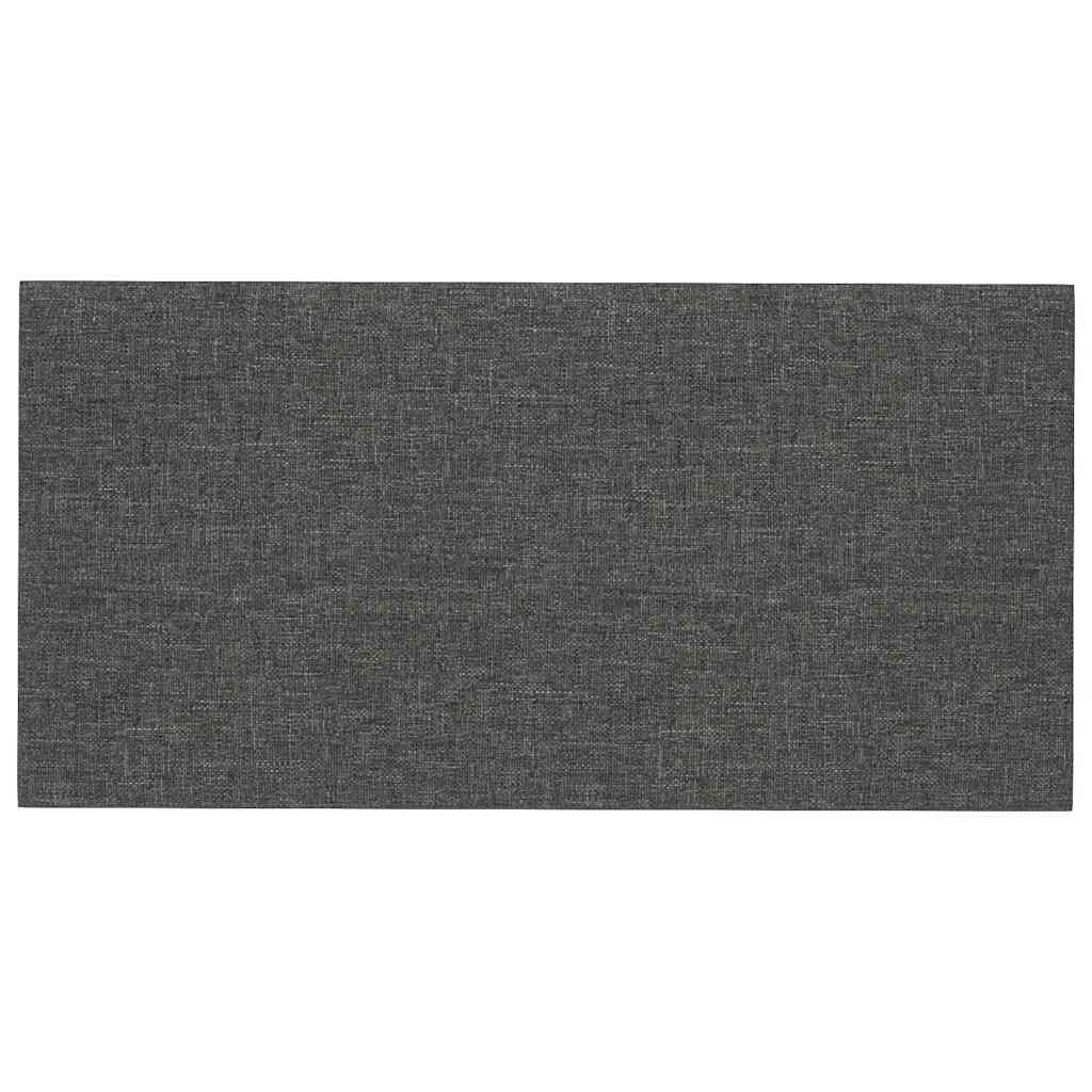 Pannelli Murali 12 pz Grigio Scuro 30x15 cm Tessuto 0,54 m² 343762