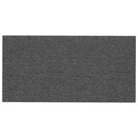 Pannelli Murali 12 pz Grigio Scuro 30x15 cm Tessuto 0,54 m² 343762