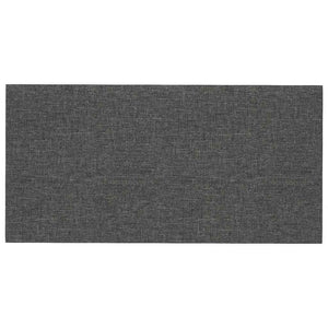 Pannelli Murali 12 pz Grigio Scuro 30x15 cm Tessuto 0,54 m² 343762
