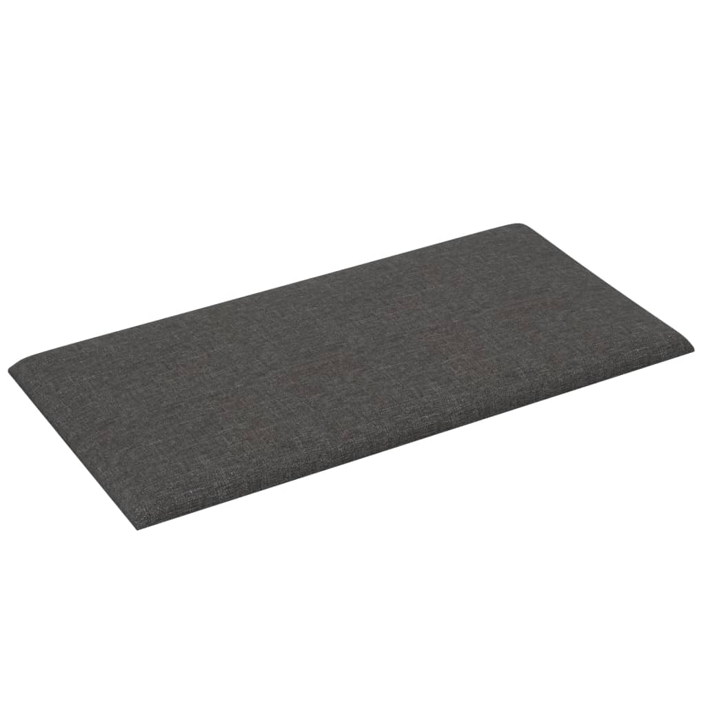 Pannelli Murali 12 pz Grigio Scuro 30x15 cm Tessuto 0,54 m² 343762