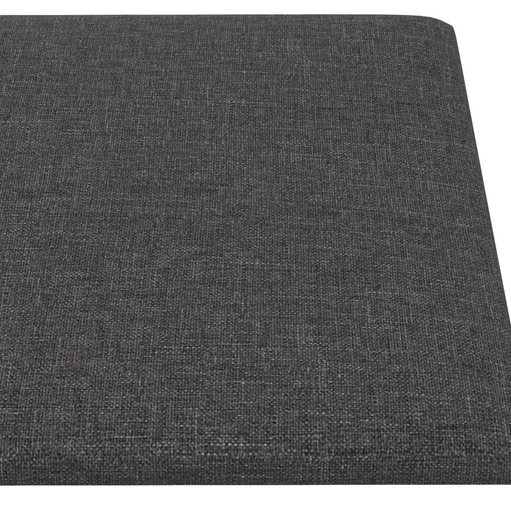 Pannelli Murali 12 pz Grigio Scuro 30x15 cm Tessuto 0,54 m² 343762