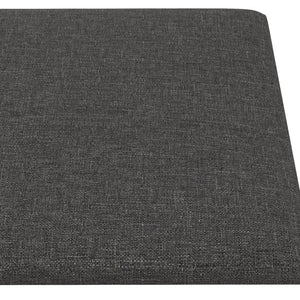 Pannelli Murali 12 pz Grigio Scuro 30x15 cm Tessuto 0,54 m² 343762