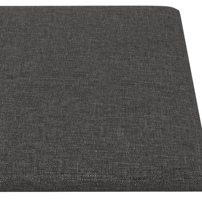 Pannelli Murali 12 pz Grigio Scuro 30x15 cm Tessuto 0,54 m² 343762