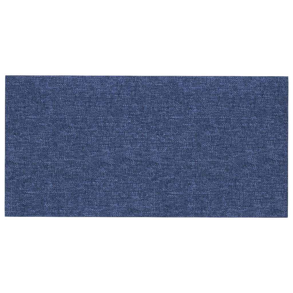 Pannelli Murali 12 pz Blu 30x15 cm Tessuto 0,54 m² 343770
