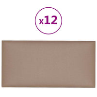 Pannelli Murali 12 pz Cappuccino 30x15 cm in Similpelle 0,54 m² 343775