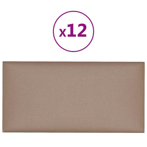 Pannelli Murali 12 pz Cappuccino 30x15 cm in Similpelle 0,54 mÂ² cod mxl 5487