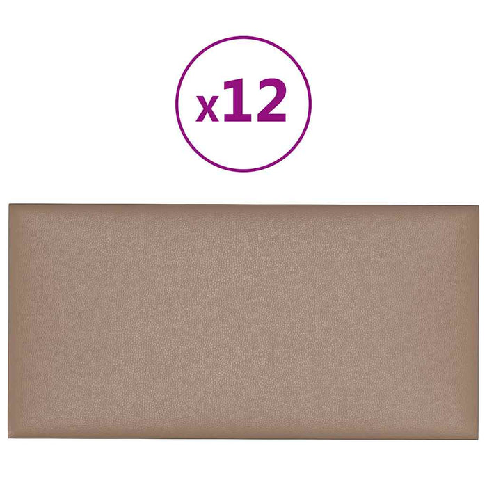 Pannelli Murali 12 pz Cappuccino 30x15 cm in Similpelle 0,54 mÂ² cod mxl 5487