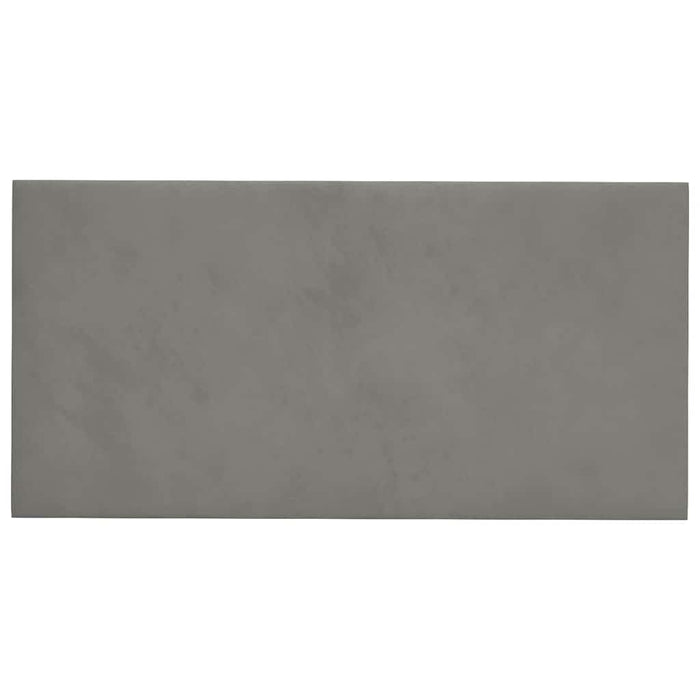 Pannelli Murali 12 pz Grigio Chiaro 30x15 cm Velluto 0,54 m² 343779