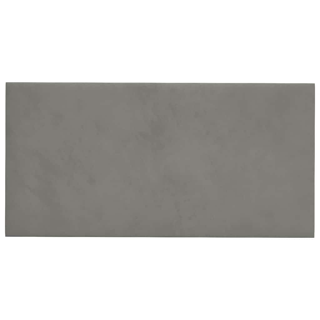 Pannelli Murali 12 pz Grigio Chiaro 30x15 cm in Velluto 0,54 mÂ² cod mxl 10224