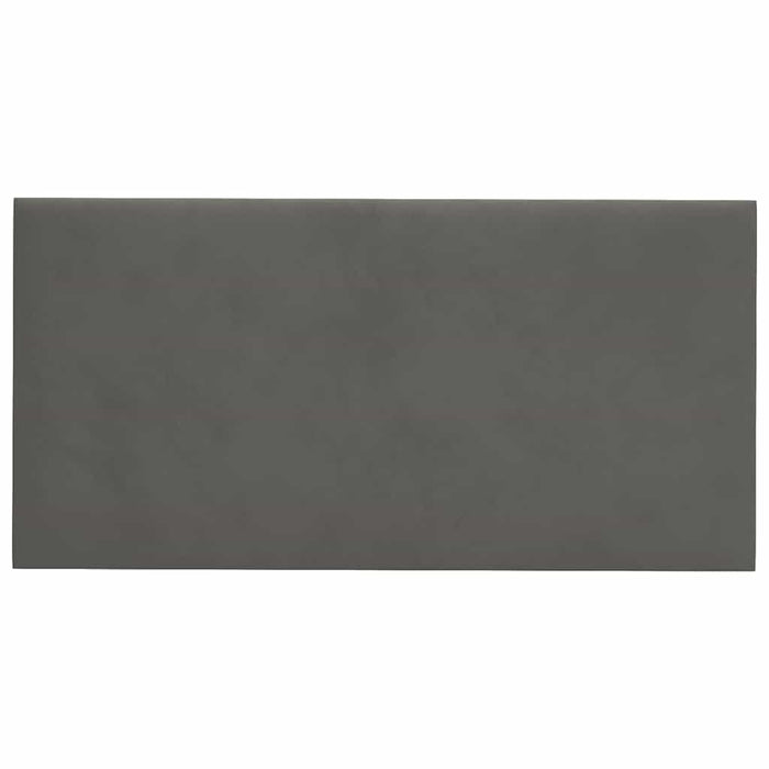 Pannelli Murali 12 pz Grigio Scuro 30x15 cm Velluto 0,54 m² 343780