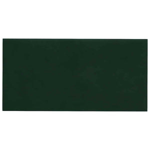 Pannelli Murali 12 pz Verde Scuro 30x15 cm Velluto 0,54 m² 343781