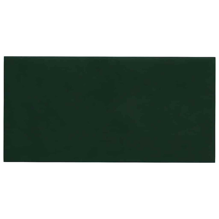 Pannelli Murali 12 pz Verde Scuro 30x15 cm Velluto 0,54 m² 343781