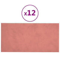 Pannelli Murali 12 pz Rosa 30x15 cm in Velluto 0,54 mÂ² cod mxl 18980