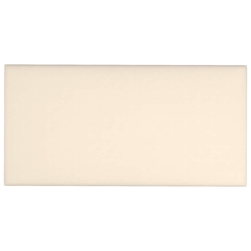 Pannelli Murali 12 pz Crema 30x15 cm Velluto 0,54 m² 343787