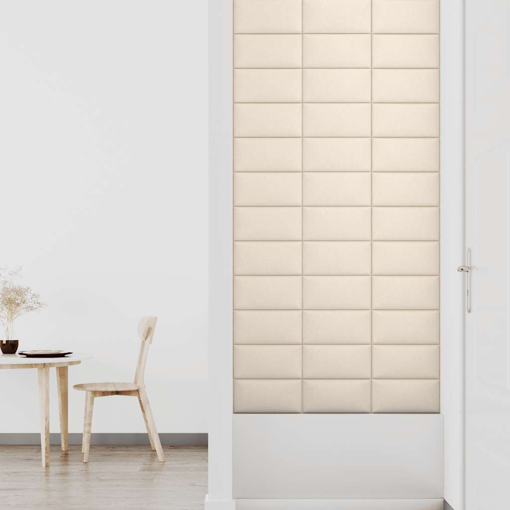 Pannelli Murali 12 pz Crema 30x15 cm Velluto 0,54 mÂ² cod mxl 5588