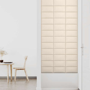 Pannelli Murali 12 pz Crema 30x15 cm Velluto 0,54 mÂ² cod mxl 5588