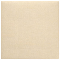 Pannelli Murali 12 pz Crema 30x30 cm in Tessuto 1,08 m² 343788